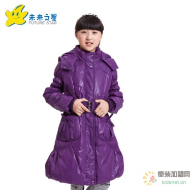 未来之星童装女童长款羽绒服供应